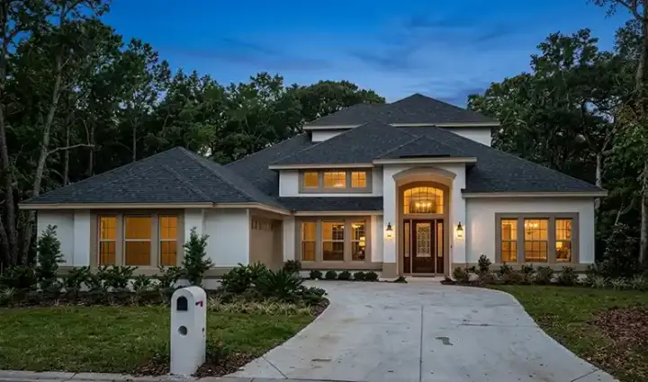 Mediterranean house plans 71-370 - front exterior, 3,003 sq ft, 5 bed, 4 bath house plans | Monster House Plans