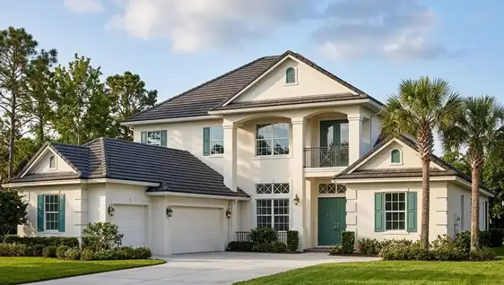 Sunbelt house plans 71-382 - front exterior, 4,273 sq ft, 5 bed, 4 bath house plans | Monster House Plans