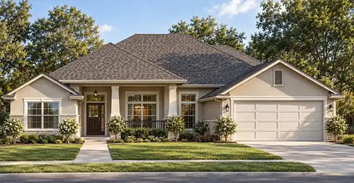 Traditional house plans 71-408 - front exterior, 1,953 sq ft, 3 bed, 2 bath house plans | Monster House Plans