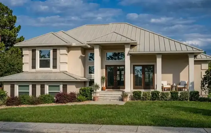 Mediterranean house plans 71-414 - front exterior, 2,208 sq ft, 3 bed, 2 bath house plans | Monster House Plans