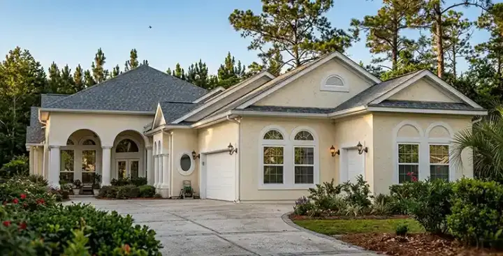 Florida house plans 71-422 - front exterior, 2,499 sq ft, 3 bed, 3 bath house plans | Monster House Plans