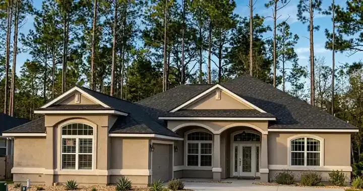Florida house plans 71-475 - front exterior, 1,802 sq ft, 3 bed, 2 bath house plans | Monster House Plans