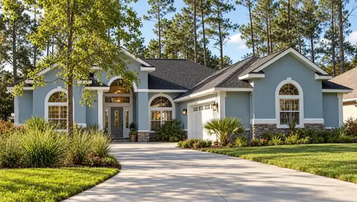 Florida house plans 71-512 - front exterior, 1,942 sq ft, 4 bed, 2 bath house plans | Monster House Plans