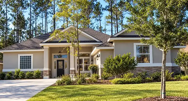 Traditional house plans 71-513 - front exterior, 1,933 sq ft, 4 bed, 2 bath house plans | Monster House Plans
