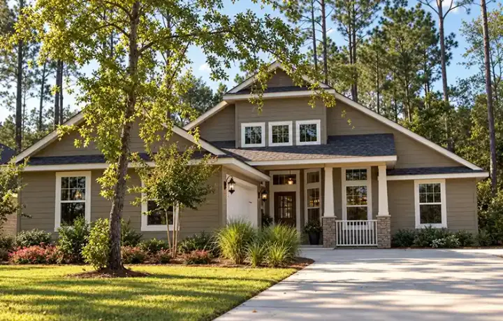 Craftsman house plans 71-514 - front exterior, 1,938 sq ft, 4 bed, 2 bath house plans | Monster House Plans