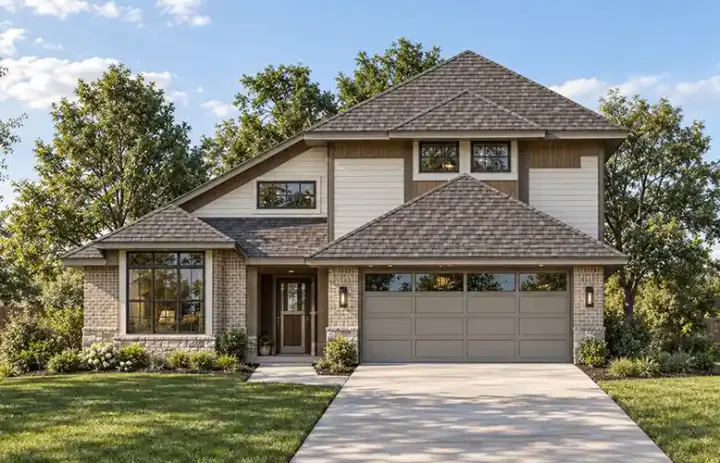 Traditional house plans 71-517 - front exterior, 1,837 sq ft, 4 bed, 2 bath house plans | Monster House Plans