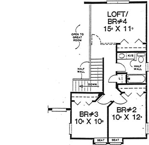 Upper/Second Floor Plan: 71-517