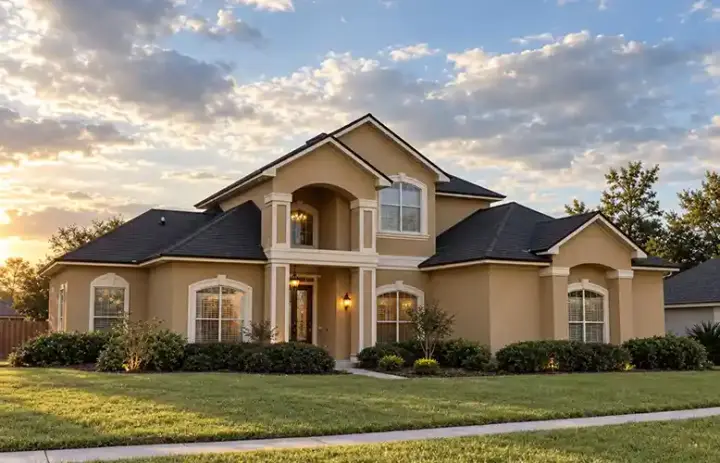 Mediterranean house plans 71-524 - front exterior, 1,809 sq ft, 3 bed, 2 bath house plans | Monster House Plans