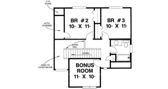 Upper/Second Floor Plan: 71-524