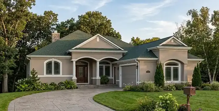 Sunbelt house plans 71-552 - front exterior, 3,256 sq ft, 5 bed, 3 bath house plans | Monster House Plans
