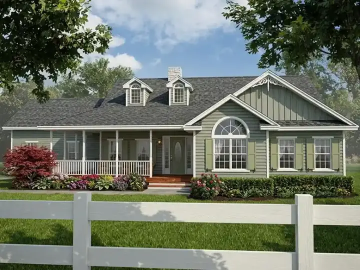 Country house plans 71-563 - front exterior, 2,026 sq ft, 3 bed, 2 bath house plans | Monster House Plans