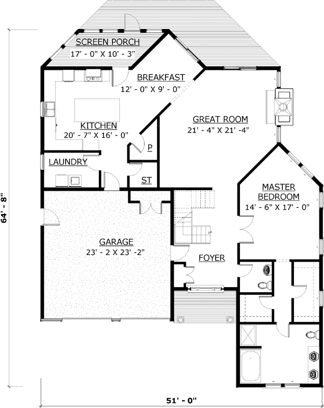 Main Floor Plan: 72-104