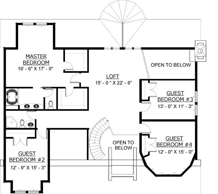 Upper/Second Floor Plan: 72-105