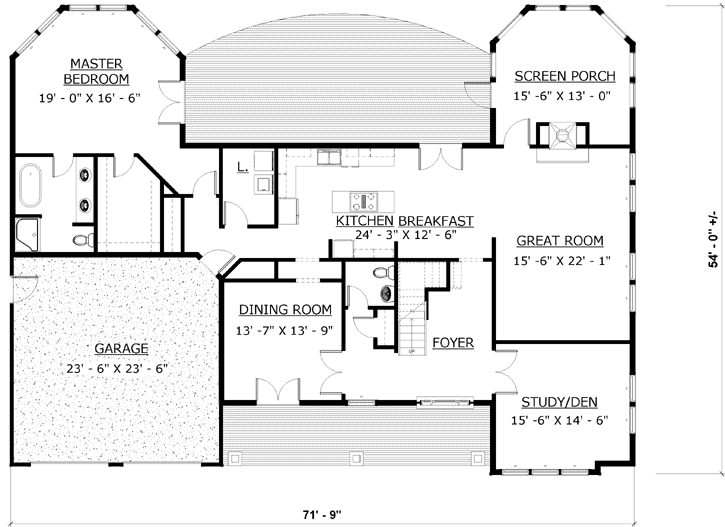 Main Floor Plan: 72-107