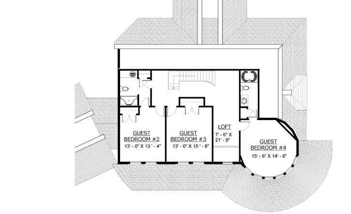 Upper/Second Floor Plan: 72-113