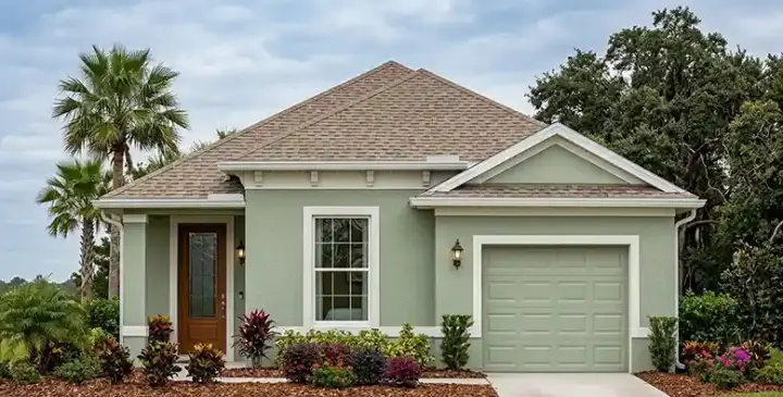 Florida house plans 73-101 - front exterior, 1,122 sq ft, 2 bed, 2 bath house plans | Monster House Plans