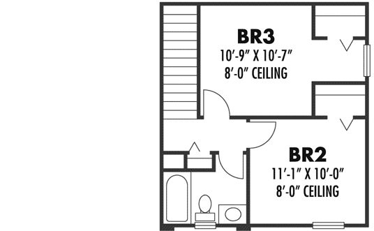 Upper/Second Floor Plan: 73-114