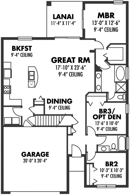 Main Floor Plan: 73-116