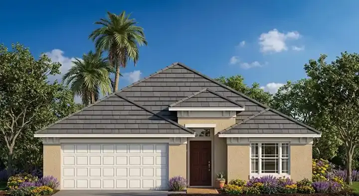 Florida house plans 73-118 - front exterior, 1,632 sq ft, 3 bed, 2 bath house plans | Monster House Plans