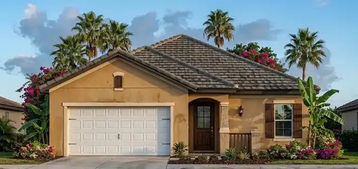 Florida house plans 73-119 - front exterior, 1,641 sq ft, 3 bed, 2 bath house plans | Monster House Plans