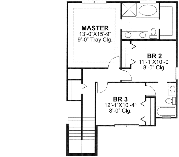 Upper/Second Floor Plan: 73-124