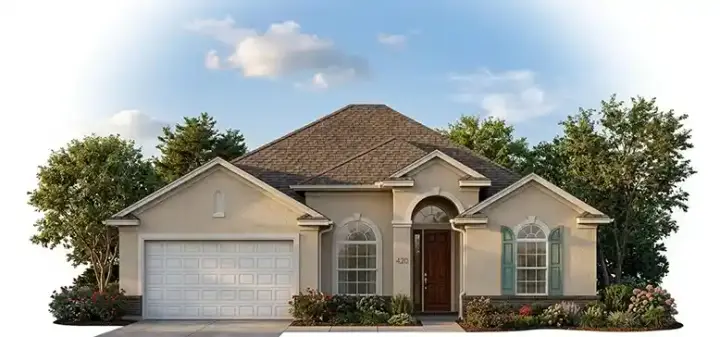 Florida house plans 73-129 - front exterior, 1,783 sq ft, 3 bed, 2 bath house plans | Monster House Plans
