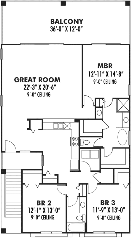 Upper/Second Floor Plan: 73-130