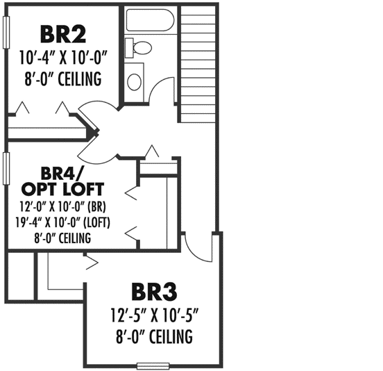 Upper/Second Floor Plan: 73-131