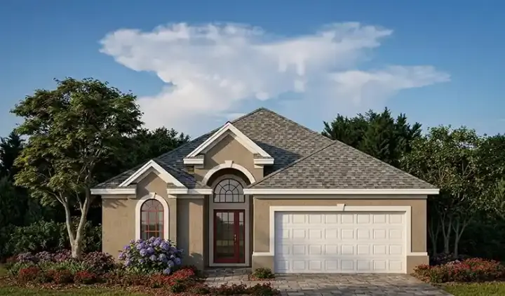Florida house plans 73-137 - front exterior, 1,947 sq ft, 3 bed, 2 bath house plans | Monster House Plans