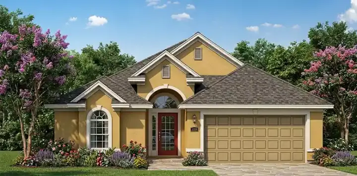 Florida house plans 73-145 - front exterior, 2,089 sq ft, 4 bed, 2 bath house plans | Monster House Plans