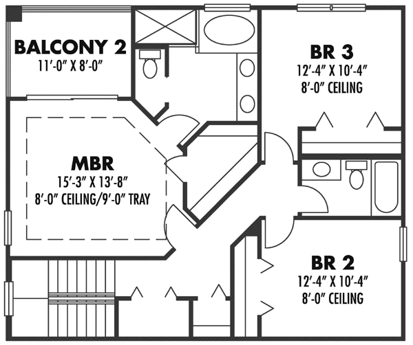 Upper/Second Floor Plan 73-146