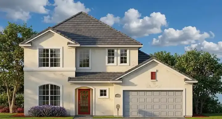 Florida house plans 73-147 - front exterior, 2,100 sq ft, 4 bed, 2 bath house plans | Monster House Plans