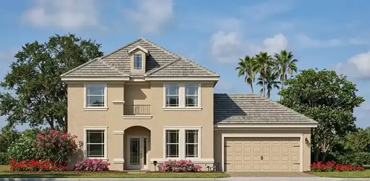 Florida house plans 73-148 - front exterior, 2,136 sq ft, 4 bed, 2 bath house plans | Monster House Plans