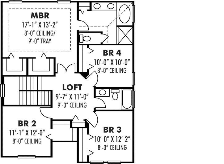 Upper/Second Floor Plan: 73-148