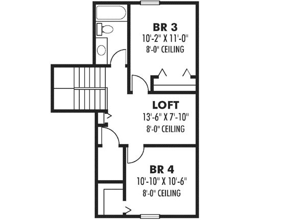 Upper/Second Floor Plan: 73-151