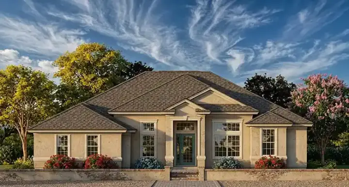 Florida house plans 73-160 - front exterior, 2,360 sq ft, 4 bed, 3 bath house plans | Monster House Plans