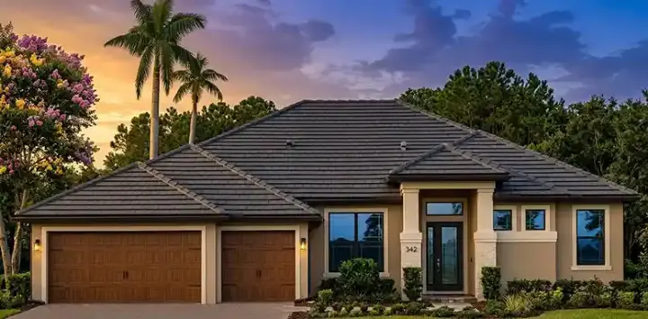 Florida house plans 73-163 - front exterior, 2,412 sq ft, 4 bed, 3 bath house plans | Monster House Plans