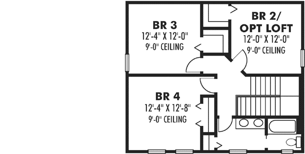 Upper/Second Floor Plan: 73-165
