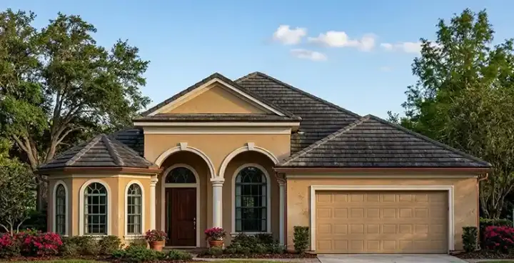 Florida house plans 73-166 - front exterior, 2,491 sq ft, 4 bed, 3 bath house plans | Monster House Plans