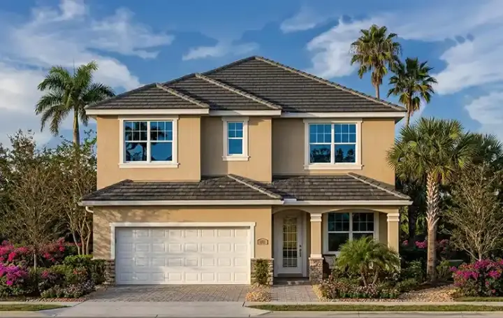 Florida house plans 73-174 - front exterior, 2,597 sq ft, 4 bed, 2 bath house plans | Monster House Plans