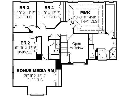 Upper/Second Floor Plan: 73-181