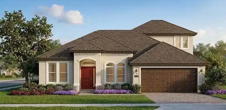 Florida house plans 73-182 - front exterior, 2,801 sq ft, 4 bed, 3 bath house plans | Monster House Plans