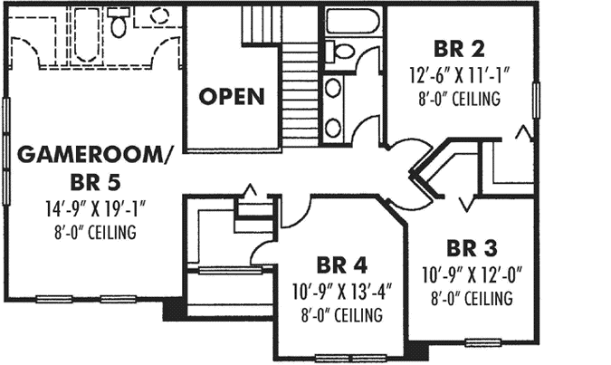 Upper/Second Floor Plan: 73-183