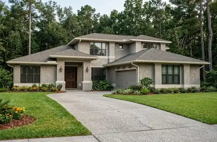 Florida house plans 73-189 - front exterior, 3,001 sq ft, 4 bed, 3 bath house plans | Monster House Plans
