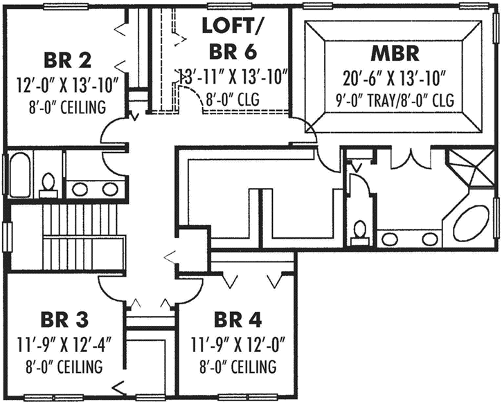 Upper/Second Floor Plan: 73-191