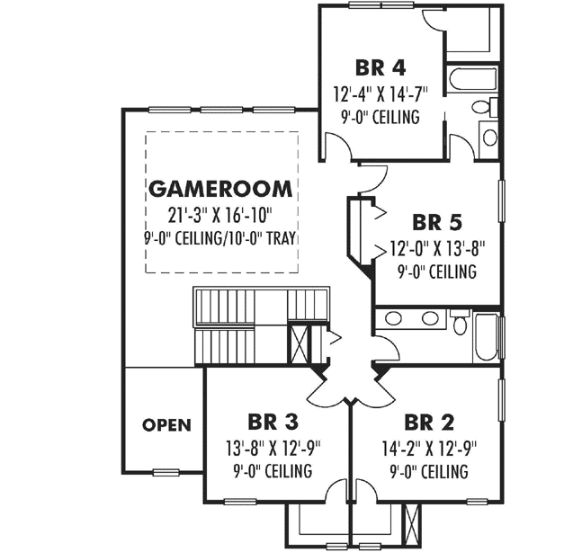 Upper/Second Floor Plan: 73-199
