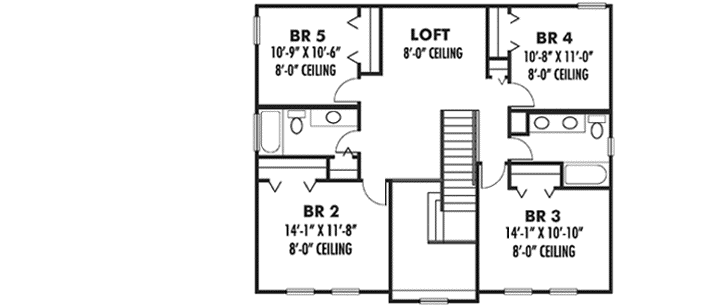 Upper/Second Floor Plan: 73-201
