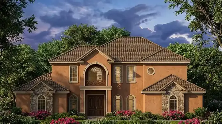 Florida house plans 73-202 - front exterior, 3,686 sq ft, 4 bed, 3 bath house plans | Monster House Plans