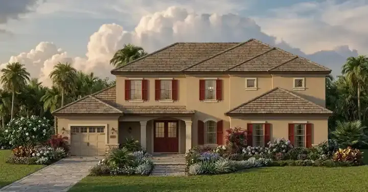 Florida house plans 73-207 - front exterior, 4,039 sq ft, 4 bed, 4 bath house plans | Monster House Plans