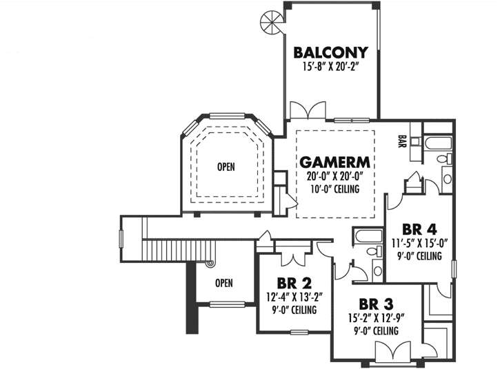 Upper/Second Floor Plan:73-209